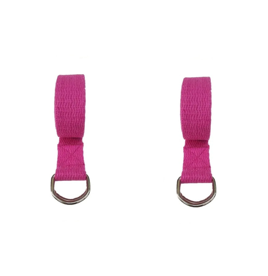 2 peças Yoga Strap - Cinto Para Alongamento - Cor Pink