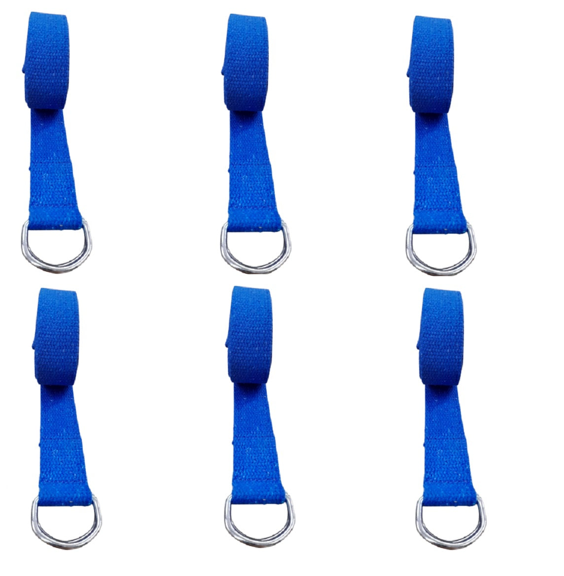6 peças Yoga Strap - Cinto Para Alongamento - Cor Azul Royal