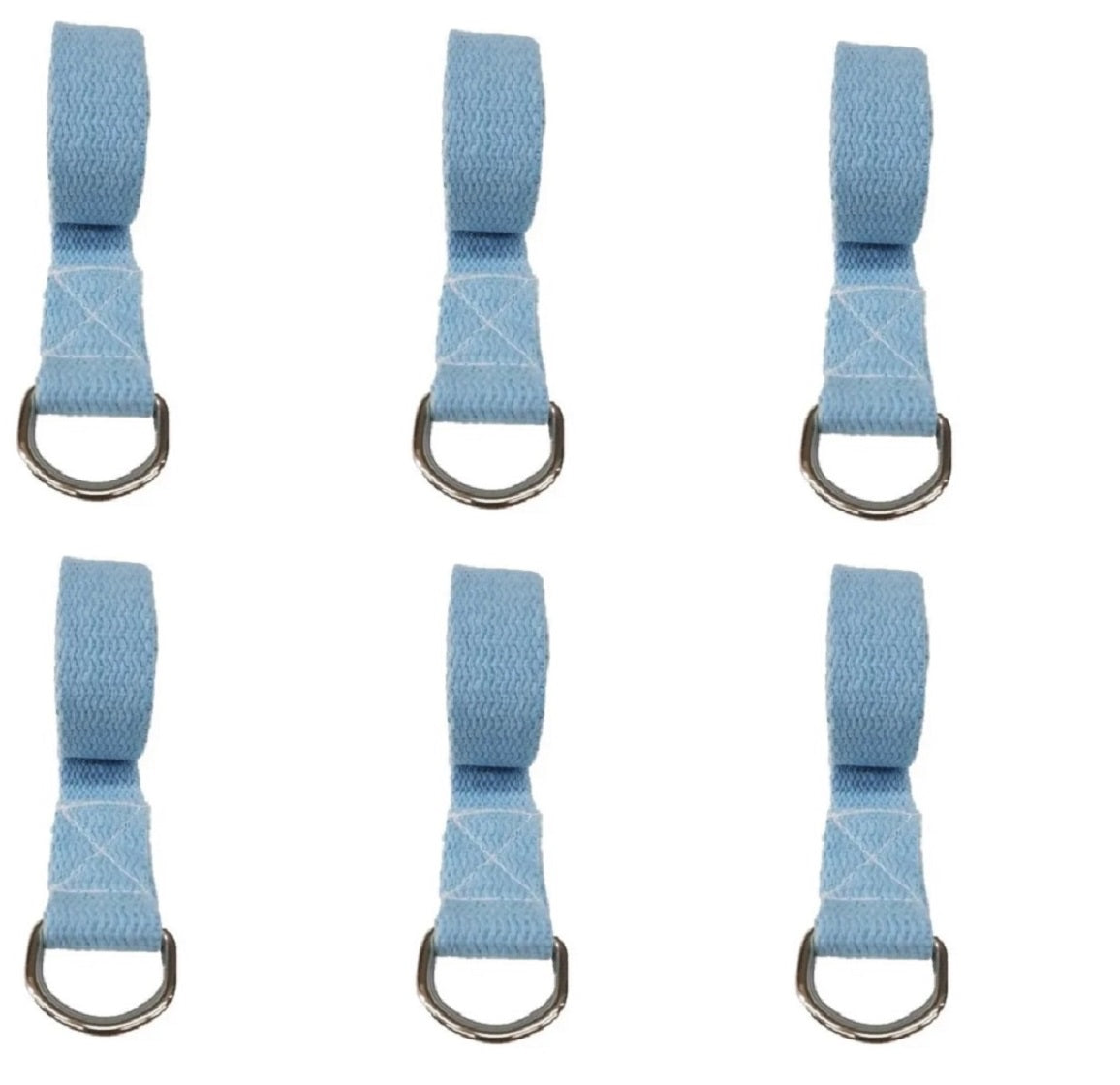 6 peças Yoga Strap - Cinto Para Alongamento - Cor Azul BB